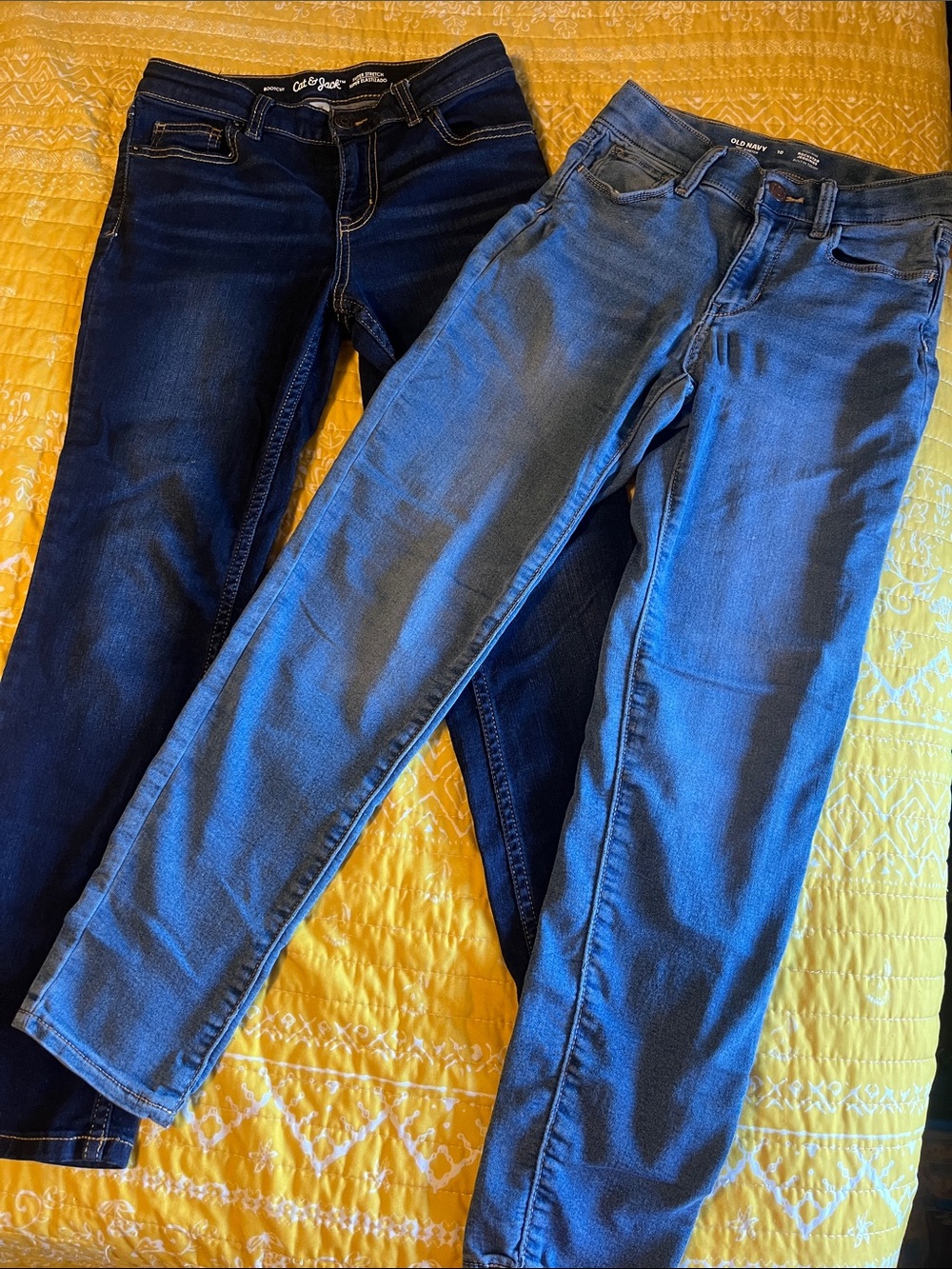 Girls Cat & Jack Bootcut super stretch and Old Navy Rockstar Jeggings